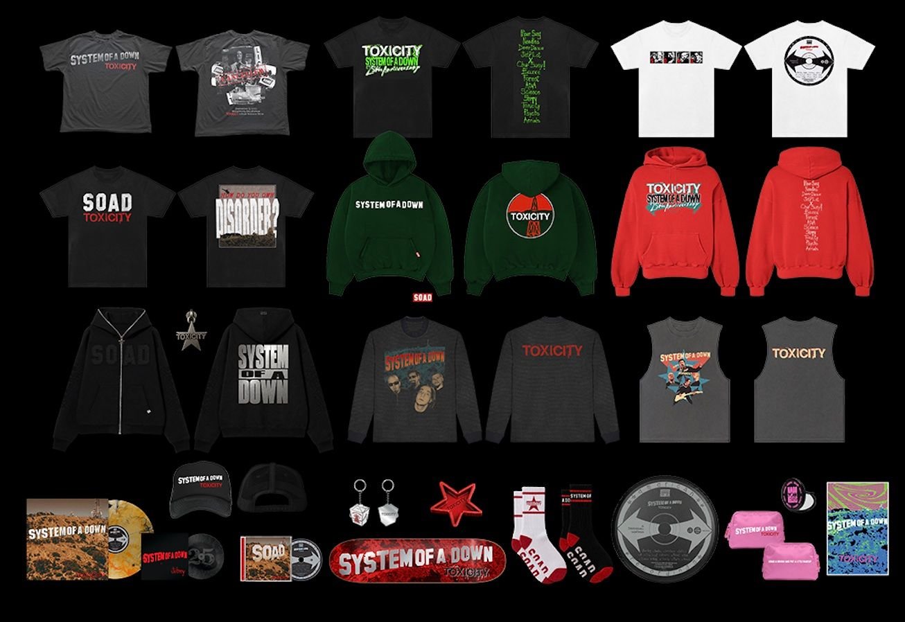 System of a Down Unveil Toxicity 25th Anniversary Reissue and Merch Capsule